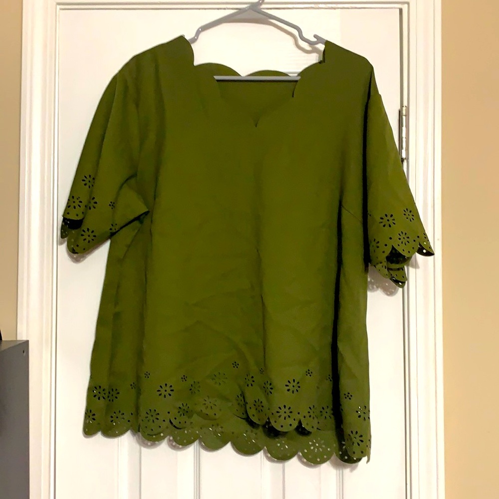 Shein olive green top
